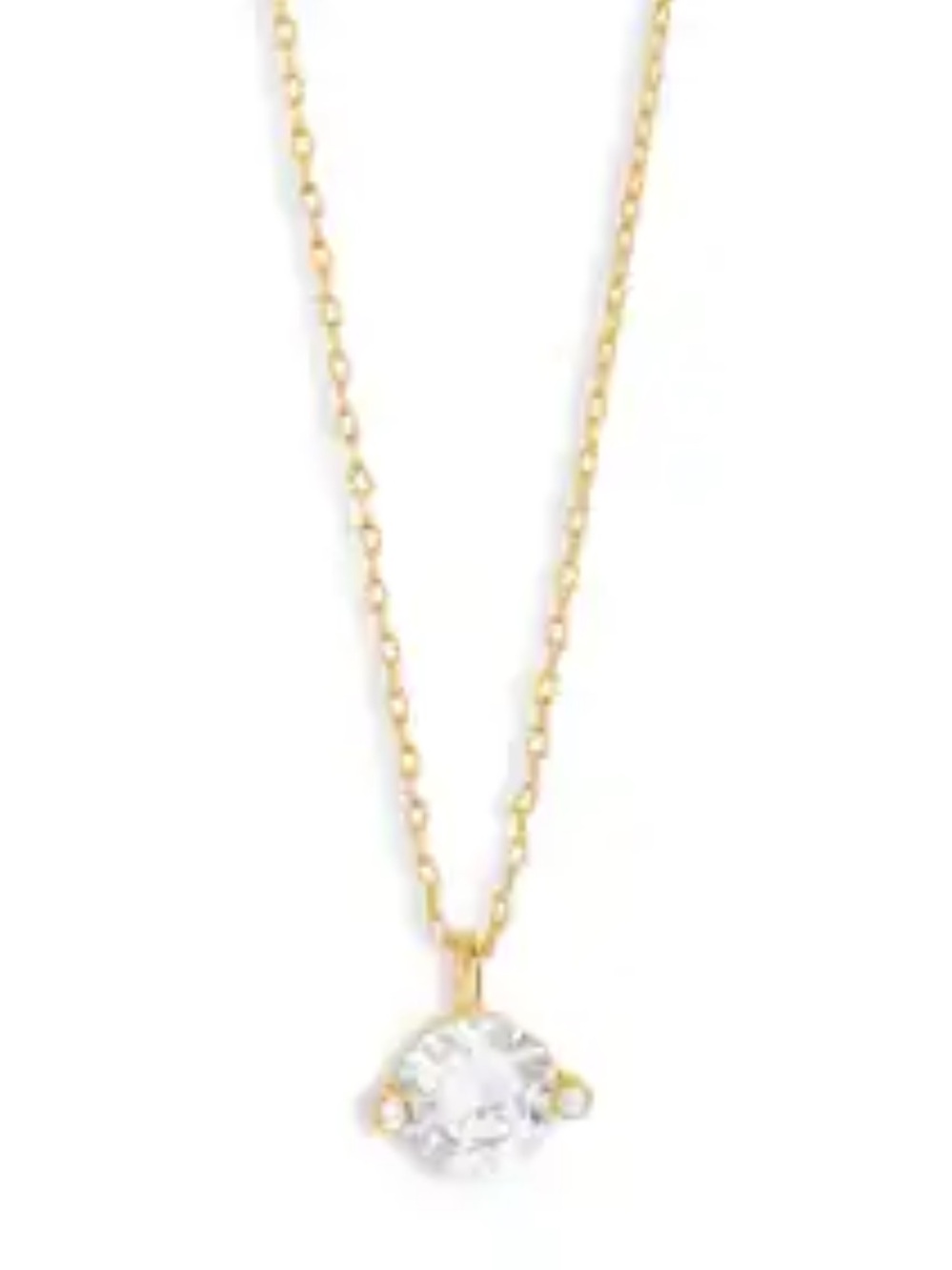 kate spade Gold-Tone Solitaire CZ Pendant Necklace - Picture 1 of 4